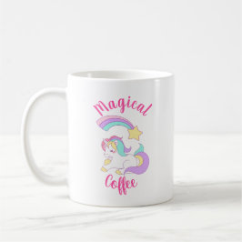 Magisches Einhorn mit Regenbogen-Shooting-Star Kaffeetasse