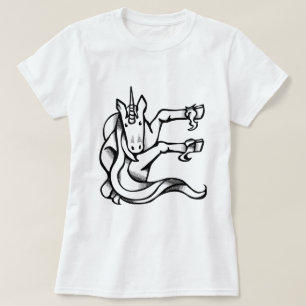 Magisches Einhorn Monogramm E Niedlich T-Shirt