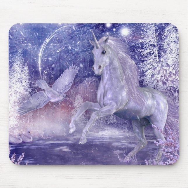 Magisches Einhorn, mythische Fantasiedekor 2 Mousepad (Vorne)