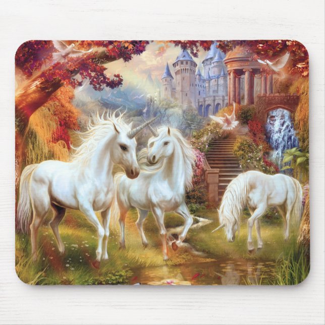 Magisches Einhorn, mythische Fantasiedekor 3 Mousepad (Vorne)