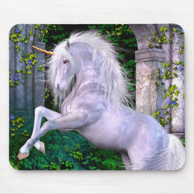 Magisches Einhorn, mythische Fantasiedekor 6 Mousepad (Vorne)