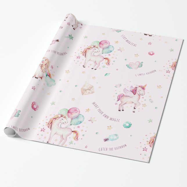 Magisches Einhorn-Packpapier Geschenkpapier (Ungerollt)