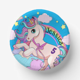 Magisches Einhorn-Party Einfärben in Farbe Pappteller