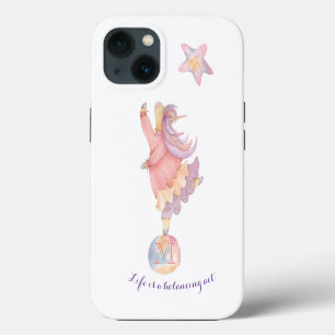 Magisches Einhorn personalisierte Wasserfarbe iPhone 13 Hülle