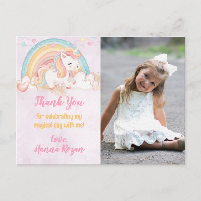 Magisches Einhorn Postkarte (Vorderseite)