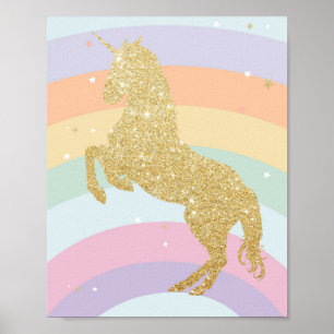 MAGISCHES EINHORN REGENBOGEN POSTER