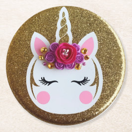 Magisches Einhorn Runder Pappuntersetzer