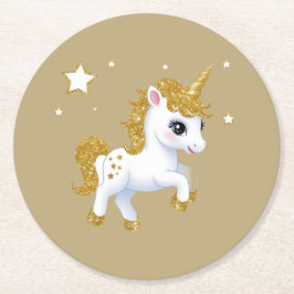 Magisches Einhorn Runder Pappuntersetzer