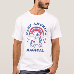 Magisches Einhorn-Shirt 'Keep America Magical' - 4 T-Shirt
