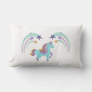 Magisches Einhorn Star Print Lumbar Kissen