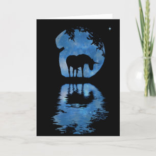 Magisches Einhorn und Mond Alles Gute zum Geburtst Karte