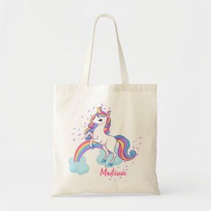Magisches Einhorn und Regenbogen Bunt Tragetasche