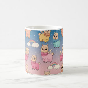 Magisches Einhorn- und Sternmuster-Design Kaffeetasse