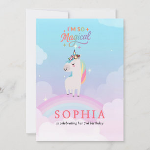 "Magisches Einhorn zum Geburtstag Einladung mit Re