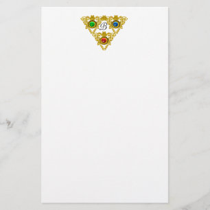 MAGISCHES ELFISCHES AMULETT /GOLDTRIANGLE Weiß Briefpapier