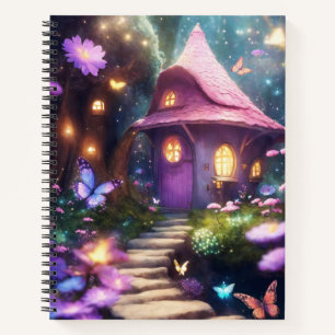 Magisches Fairy House Pink-Notebook Notizbuch