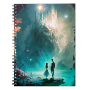Magisches Fantasy Landscape Art Notebook Notizblock