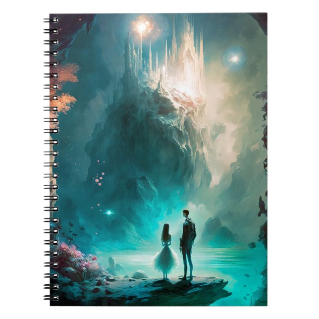 Magisches Fantasy Landscape Art Notebook Notizblock (Vorderseite)