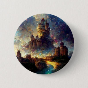 Magisches Fantasy-Schloss Button