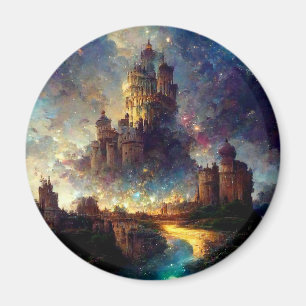 Magisches Fantasy-Schloss Magnet