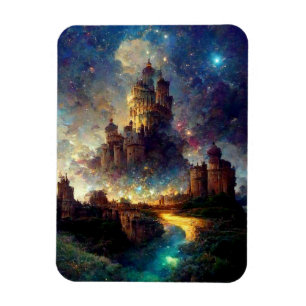 Magisches Fantasy-Schloss Magnet