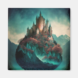 Magisches Fantasy-Schloss Magnet