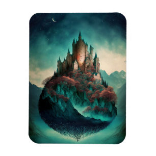 Magisches Fantasy-Schloss Magnet