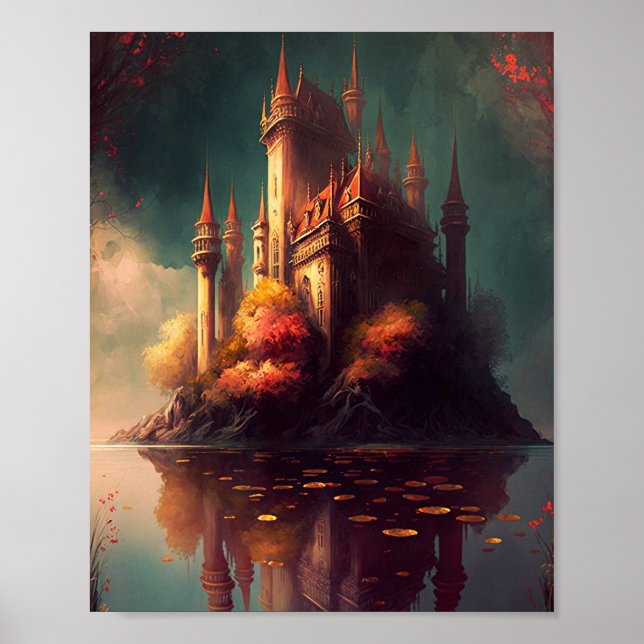 Magisches Fantasy-Schloss Poster (Vorne)