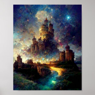 Magisches Fantasy-Schloss Poster