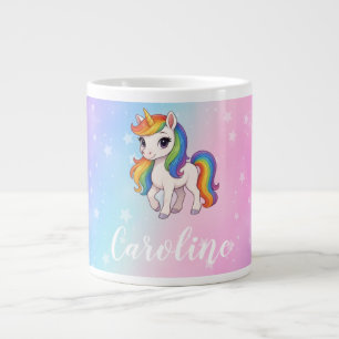 Magisches farbenfrohes Einhorn Jumbo-Tasse