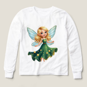 Magisches Feen-mit-Sternen-Kinder-Langarm-T-Shirt