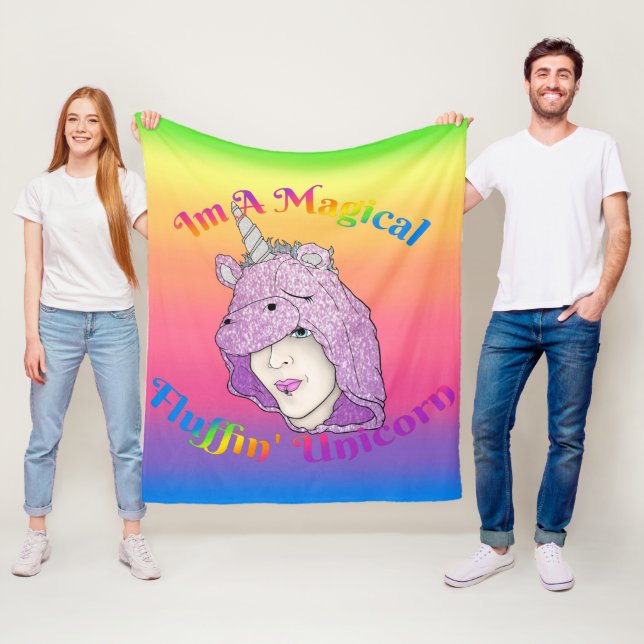 Magisches Fluffin Unicorn Fleece Blanket, mittel (Beispiel)