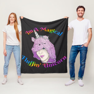 Magisches Fluffin Unicorn Fleece Blanket, mittel