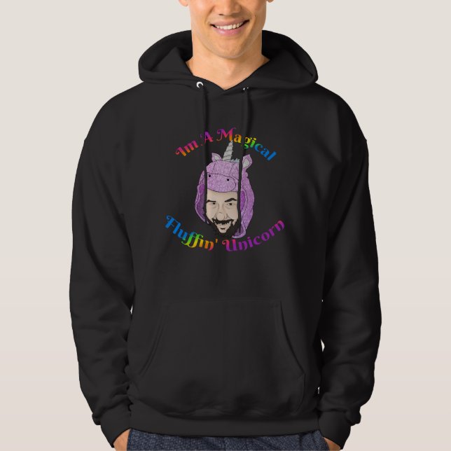 Magisches Fluffin Unicorn Männerhooded Sweatshirt (Vorderseite)