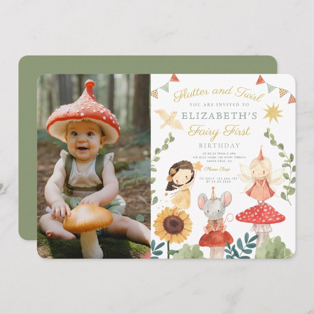 Magisches Foto Verzauberte Fee Erstgeburt Einladung (Von Creator hochgeladen)