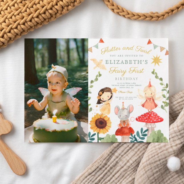 Magisches Foto Verzauberte Fee Erstgeburt Einladung (Von Creator hochgeladen)