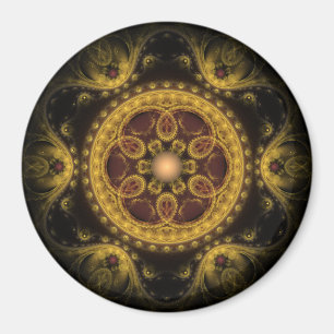 Magisches Fraktal-Muster Mandala Magnet