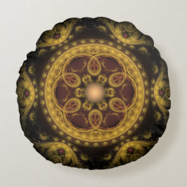 Magisches Fraktal Rundes Kissen