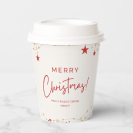 Magisches frohes Weihnachten Pappbecher