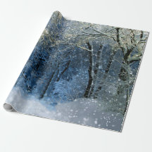 Magisches Glittery Snow Wonderland Wrapping Paper