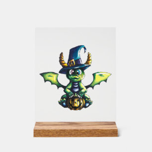 Magisches Halloween-Drachendesign Acrylschild