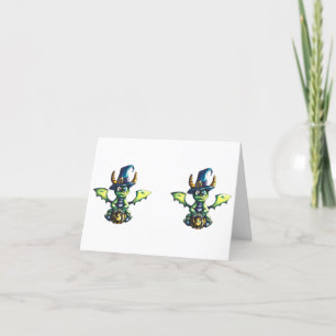 Magisches Halloween-Drachendesign Dankeskarte