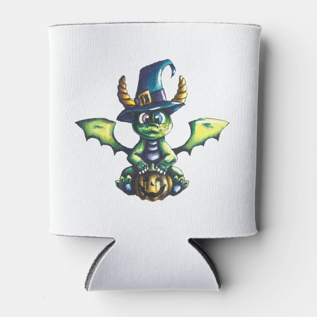 Magisches Halloween-Drachendesign Dosenkühler (Vorderseite)