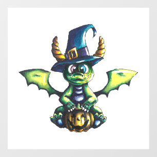 Magisches Halloween-Drachendesign Fensteraufkleber