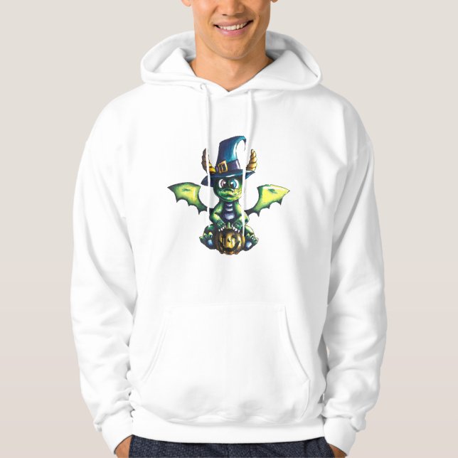 Magisches Halloween-Drachendesign Hoodie (Vorderseite)