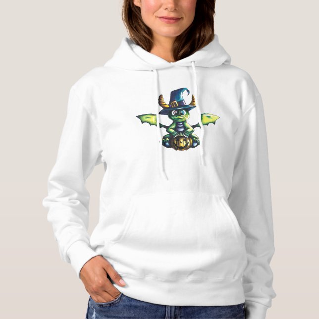 Magisches Halloween-Drachendesign Hoodie (Vorderseite)