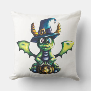 Magisches Halloween-Drachendesign Kissen