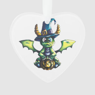 Magisches Halloween-Drachendesign Ornament