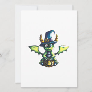 Magisches Halloween-Drachendesign Save The Date