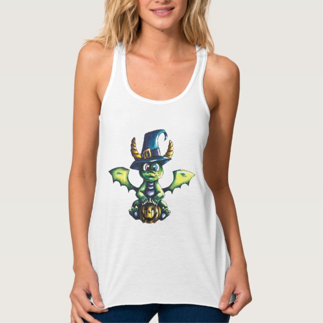 Magisches Halloween-Drachendesign Tank Top (Vorderseite)